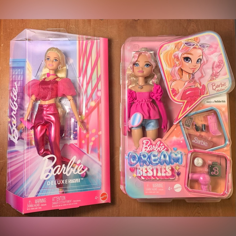 Barbie Dream Besties “Malibu” AND Barbie Deluxe Style Doll #5 Two Dolls NRFB NIB